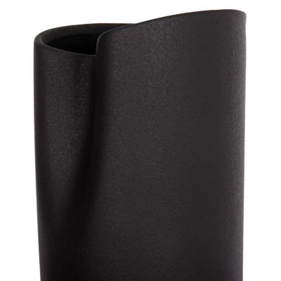 CERAMIC TABLE DECOR GLAZE HM4606.02 MATTE BLACK 17x16.5x38Hcm.