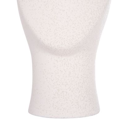 CERAMIC TABLE DECOR HUMANS HM4632 OFF WHITE WITH CRYSTALLIZATION Φ13x22Hcm.