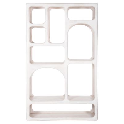 ЕТАЖ ЗА КНИЖА HANDYR HM9707 МАНГОВО ДЪРВО МАСИВ В БЯЛ ЦВЯТ 100x35x165Hcm.