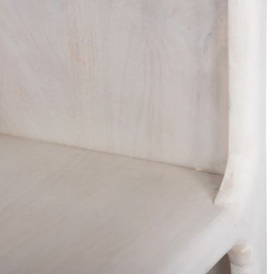 ЕТАЖ ЗА КНИЖА HANDYR HM9707 МАНГОВО ДЪРВО МАСИВ В БЯЛ ЦВЯТ 100x35x165Hcm.