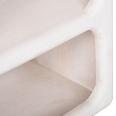 ЕТАЖ ЗА КНИЖА HANDYR HM9707 МАНГОВО ДЪРВО МАСИВ В БЯЛ ЦВЯТ 100x35x165Hcm.