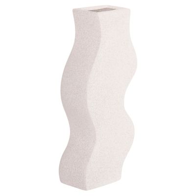 CERAMIC TABLE DECOR SERIES "SEBOR" HM4589.01 OFF WHITE WITH CRYSTALLISATION 14x6.5x30Hcm.