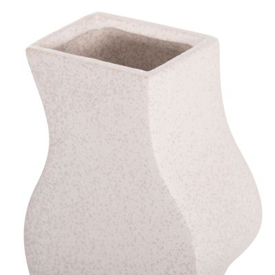 CERAMIC TABLE DECOR SERIES "SEBOR" HM4589.01 OFF WHITE WITH CRYSTALLISATION 14x6.5x30Hcm.