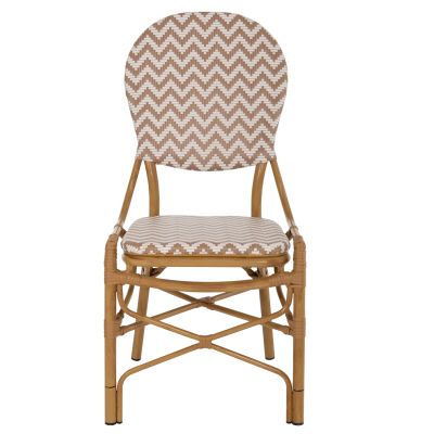 СТОЛ АЛУМИНИЕВ HM5927.03 БАМБУК НАТУРАЛЕН-БЯЛ 46x56x95Hcm.