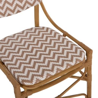 СТОЛ АЛУМИНИЕВ HM5927.03 БАМБУК НАТУРАЛЕН-БЯЛ 46x56x95Hcm.