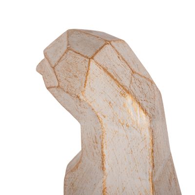 ПОДОВА ДЕКОРАЦИЯ ПИНГВИН HM7916 GRC В ЦВЯТ БЯЛА ПАТИНА СЪС ЗЛАТИСТИ ДЕТАЙЛИ 45x45x100Hcm.