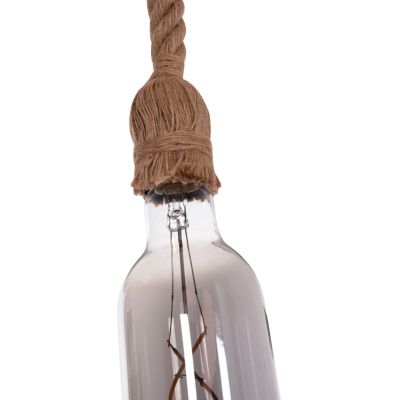 CEILING PENDANT LAMP WITH LIGHT BULB HM11931.02--ROPE 1M LONG AND 2cm THICK-E27 SOCKET