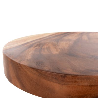 ПОМОЩНА МАСА BERMAN HM9902 МАСИВНО ДЪРВО СУАР В НАТУРАЛ Φ35x51Hcm.