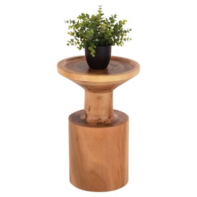 ПОМОЩНА МАСА BERMAL HM9889 МАСИВНО ДЪРВО СУАР В НАТУРАЛ Φ30x46Hcm.