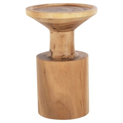 ПОМОЩНА МАСА BERMAL HM9889 МАСИВНО ДЪРВО СУАР В НАТУРАЛ Φ30x46Hcm.