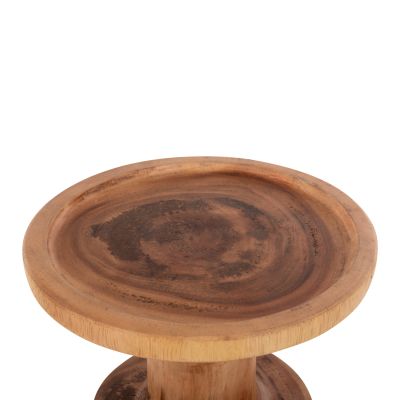 ПОМОЩНА МАСА BERMAL HM9889 МАСИВНО ДЪРВО СУАР В НАТУРАЛ Φ30x46Hcm.