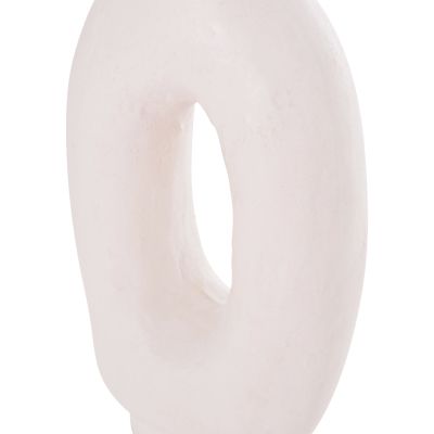 DECORATIVE VASE SERIES CLAYVON HM4409 TERRACOTTA IN WHITE COLOR 10x5x21Hcm.