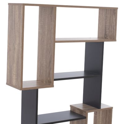 BOOKCASE SHAY HM8768.02 85X22X140 GRAY
