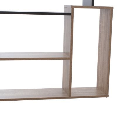 BOOKCASE SHAY HM8768.02 85X22X140 GRAY