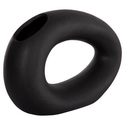 CERAMIC TABLE DECOR ELLIPTO HM4645.02 BLACK MATTE 23x8x16Hcm.