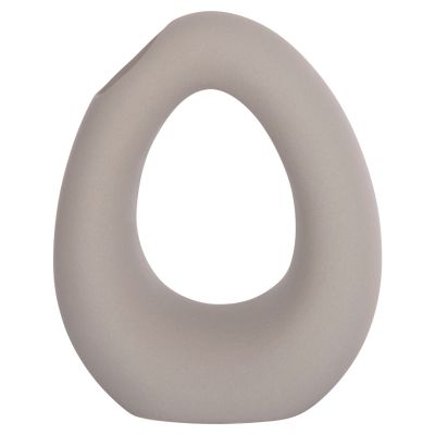 CERAMIC TABLE DECOR ELLIPTO HM4644.03 MATTE GREY 16.5x9x20.3Hcm.