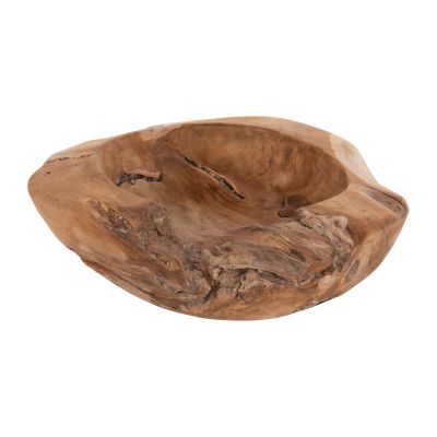 TABLE DECOR BOWL YOKI HM9629 TEAK WOOD Φ50x16Hcm.