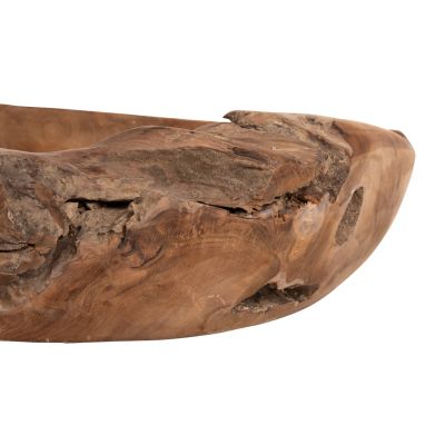 TABLE DECOR BOWL YOKI HM9629 TEAK WOOD Φ50x16Hcm.