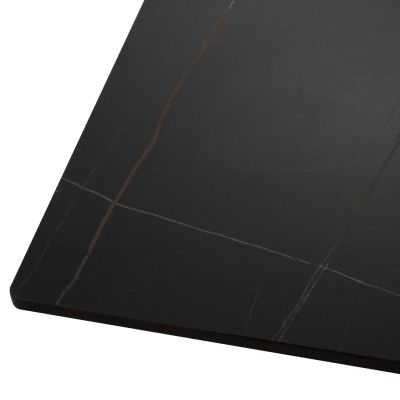 DINING TABLE SYNTEC HM9308.01 SINTERED STONE BLACK METAL LEGS 160x90x75H cm
