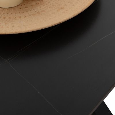 DINING TABLE SYNTEC HM9308.01 SINTERED STONE BLACK METAL LEGS 160x90x75H cm