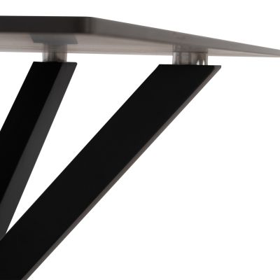 DINING TABLE SYNTEC HM9308.01 SINTERED STONE BLACK METAL LEGS 160x90x75H cm