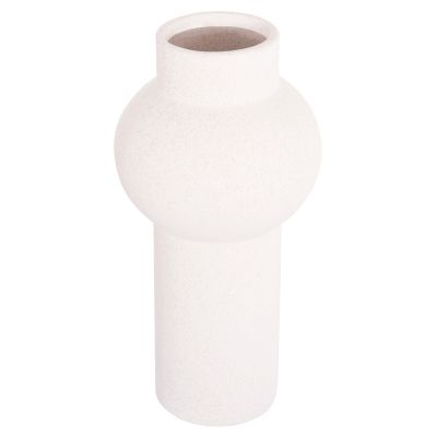 CERAMIC TABLE DECOR SCEPTER HM4605.01 OFF WHITE WITH CRYSTALLISATION Φ15x30Hcm.