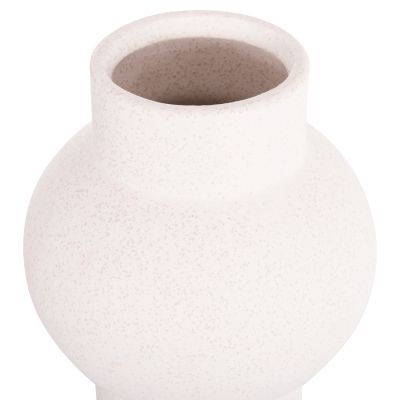 CERAMIC TABLE DECOR SCEPTER HM4605.01 OFF WHITE WITH CRYSTALLISATION Φ15x30Hcm.