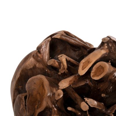 ПОДОВА ДЕКОРАЦИЯ CLEM HM9652 СФЕРА ОТ ТИКОВО ДЪРВО МАСИВ-ГОЛЯМ РАЗМЕР Φ50см.