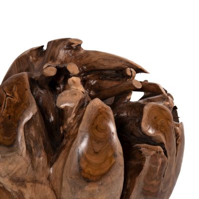 ПОДОВА ДЕКОРАЦИЯ CLEM HM9652 СФЕРА ОТ ТИКОВО ДЪРВО МАСИВ-ГОЛЯМ РАЗМЕР Φ50см.