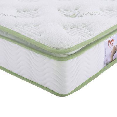 MATTRESS CONTINUOUS SPRING WITH MATTRESS PAD ALOE VERA 110X90 HM372.12 SINGLE SIDED