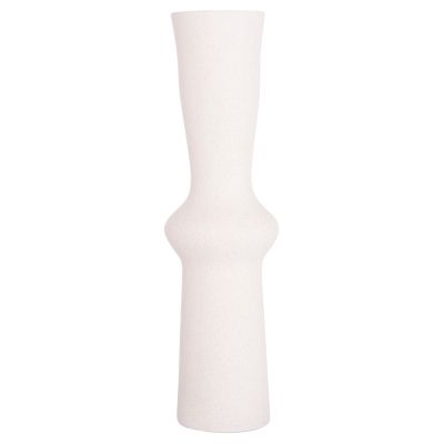CERAMIC TABLE DECOR SCEPTER HM4637.01 OFF WHITE WITH CRYSTALLIZATION Φ14x50Hcm.