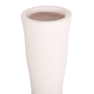 CERAMIC TABLE DECOR SCEPTER HM4637.01 OFF WHITE WITH CRYSTALLIZATION Φ14x50Hcm.