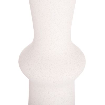 CERAMIC TABLE DECOR SCEPTER HM4637.01 OFF WHITE WITH CRYSTALLIZATION Φ14x50Hcm.