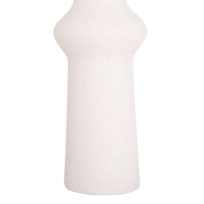 CERAMIC TABLE DECOR SCEPTER HM4637.01 OFF WHITE WITH CRYSTALLIZATION Φ14x50Hcm.