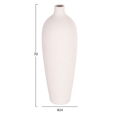 CERAMIC TABLE DECOR GALAD HM4624.01 OFF WHITE WITH CRYSTALLISATION Φ24x70Hcm.