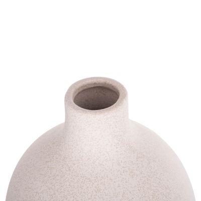 CERAMIC TABLE DECOR GALAD HM4624.01 OFF WHITE WITH CRYSTALLISATION Φ24x70Hcm.