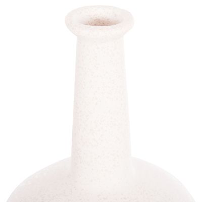 CERAMIC TABLE DECOR ELENDIL HM4593.01 OFF WHITE WITH CRYSTALLIZATION Φ15x25Hcm.