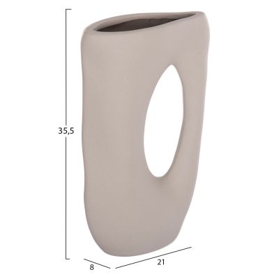 CERAMIC TABLE DECOR SEBOR HM4626.02 MATTE GREY 21x8x35.5Hcm.