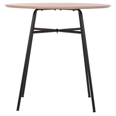 HM8743.01, table with MDF surface, metal legs, Φ80Χ75, SONOMA-BLACK