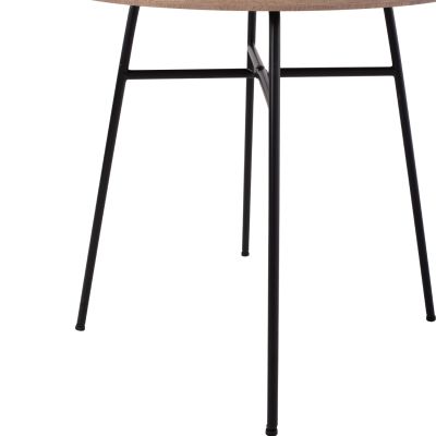 HM8743.01, table with MDF surface, metal legs, Φ80Χ75, SONOMA-BLACK