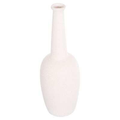 CERAMIC TABLE DECOR ELENDIL HM4592.01 OFF WHITE WITH CRYSTALLIZATION Φ10x30Hcm.