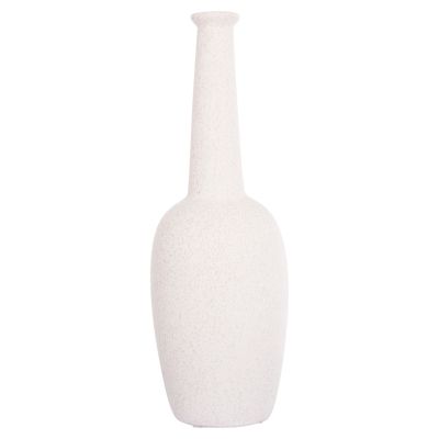 CERAMIC TABLE DECOR ELENDIL HM4592.01 OFF WHITE WITH CRYSTALLIZATION Φ10x30Hcm.