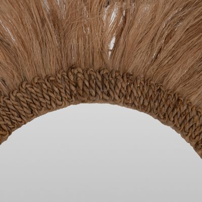 MIRROR ROUND WITH ABACA FRAME NATURAL COLOR 90x4,5x90Hcm.HM7730