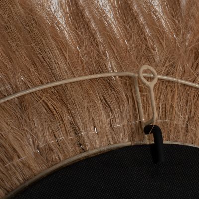 MIRROR ROUND WITH ABACA FRAME NATURAL COLOR 90x4,5x90Hcm.HM7730