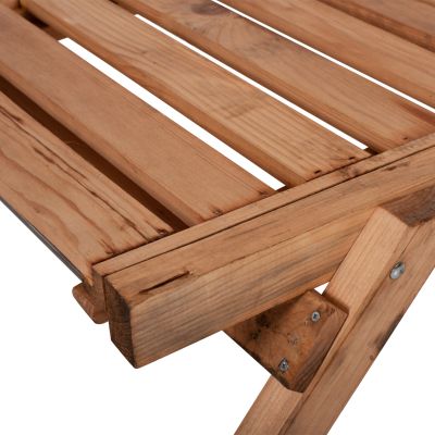 PROFESSIONAL SUNBED HM11431.03 FIR WOOD IN NATURAL SHADE 72x196x29-84H cm.