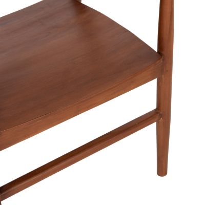 ТРАПЕЗНО КРЕСЛО NIONI HM9476.01 ТИКОВО ДЪРВО В ЦВЯТ ОРЕХ 57x53x77Hсм.