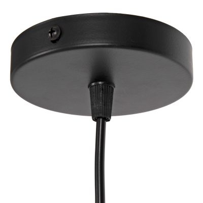 CEILING PENDANT LAMP HM4101 BLACK METAL MESH CAP Φ26x125Hcm.