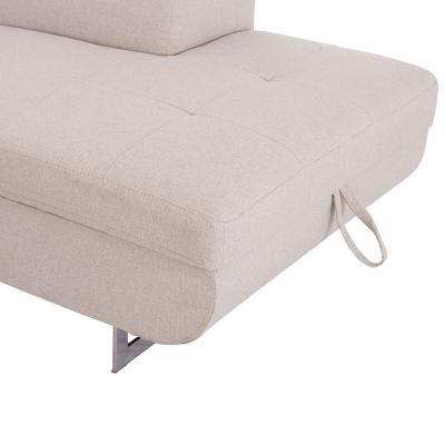 CORNER SOFA-BED WITH STORAGE SPACE ENCORE HM3301.03R BEIGE FABRIC 285x205x90Hcm.