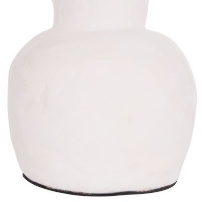 DECORATIVE VASE SERIES CLAYVON HM4406 TERRACOTTA IN WHITE COLOR Φ14x20Hcm.
