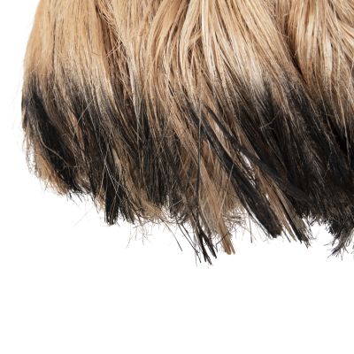 CEILING PENDANT WITH ABACA FIBER CAP IN NATURAL AND BLACK COLOR Φ52x52-120Hcm.HM7761